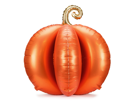 Standing Foil Balloon 3D Pumpkin, 90x90 cm, orange