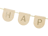 Felt Banner, Happy Birthday, pink, 3m