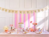 Felt Banner, Happy Birthday, pink, 3m