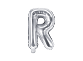 Foil Balloon Letter ''R'', 35cm, silver