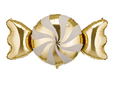 Foil balloon Candy, 113x54 cm, beige-gold
