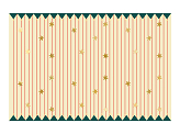 Paper Tablecloth Thin Stripes and Stars, mix, 180 x 120 cm