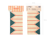 Paper Tablecloth Thin Stripes and Stars, mix, 180 x 120 cm