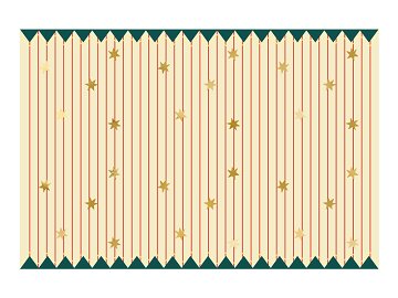Paper Tablecloth Thin Stripes and Stars, mix, 180 x 120 cm