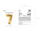 Foil Balloon Number ''7'', 35cm, gold