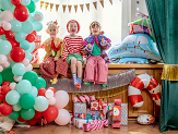 Standing foil balloon Christmas Car, 102x100 cm, mix