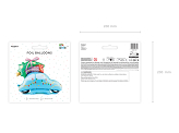 Standing foil balloon Christmas Car, 102x100 cm, mix