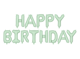 Foil Balloon Happy Birthday, 340x35cm, green