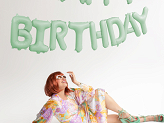 Foil Balloon Happy Birthday, 340x35cm, green