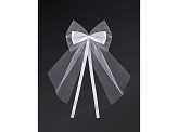 Bows with a ribbon, white, 18cm (1 pkt / 2 pc.)