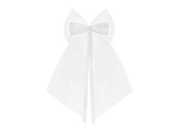 Bows with a ribbon, white, 18cm (1 pkt / 2 pc.)