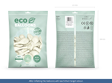 Eco Balloons 30cm metallic, white (1 pkt / 100 pc.)