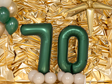 Foil Balloon Number ''0'', 86cm, Bottle Green