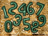 Foil Balloon Number ''0'', 86cm, Bottle Green