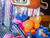 Foil balloon Guitar, 41x105 cm, navy blue