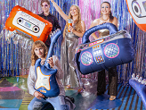 Foil balloon Guitar, 41x105 cm, navy blue