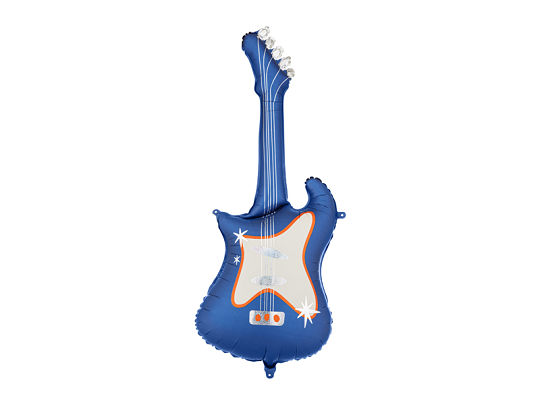 Foil balloon Guitar, 41x105 cm, navy blue