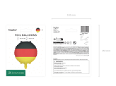 Foil balloon German Flag, 35 cm, mix