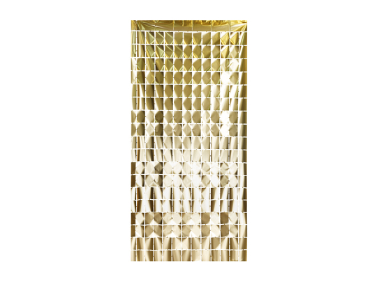 Party curtain Square, luxury gold, 100x200cm