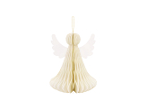 Paper decoration honeycomb Angel, ivory, 24 cm