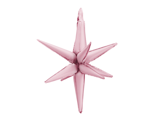 3D foil balloon Star, 70cm, light pink
