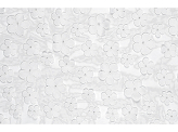 Table runner Flowers, white, 26 x 500 cm