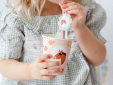 Straws Horses, 19.5 cm, mix (1 pkt / 6 pc.)