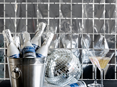 Party curtain Square, silver, 100x200cm