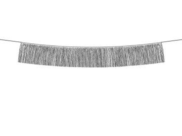 Fringe garland, silver
