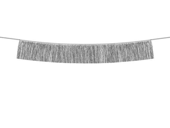 Fringe garland, silver
