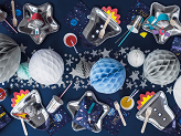 Paper Plates Star, silver, 23cm (1 pkt / 6 pc.)