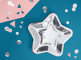 Paper Plates Star, silver, 23cm (1 pkt / 6 pc.)