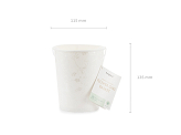 Bucket for flower petals, height approx. 13 cm, white