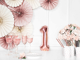 Foil Balloon Number ''1'', 35cm, rose gold