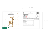 Standing foil balloon Reindeer, 124 x 80 cm, gold