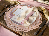 Plate mats Ornament, dusty pink, diameter 35.5 cm (1 pkt / 6 pc.)