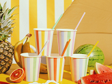 Plastic straws, 20 cm, mix (1 pkt / 30 pc.)