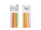 Plastic straws, 20 cm, mix (1 pkt / 30 pc.)