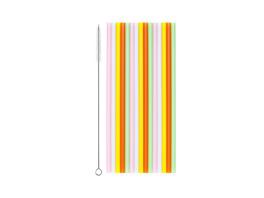Plastic straws, 20 cm, mix (1 pkt / 30 pc.)