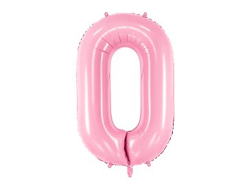 Foil Balloon Number ''0'', 86cm, pink