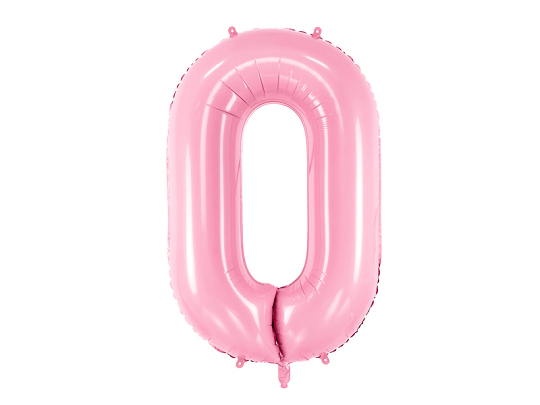 Foil Balloon Number ''0'', 86cm, pink