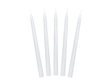 Taper candle, matt, white, 24cm (1 pkt / 10 pc.)