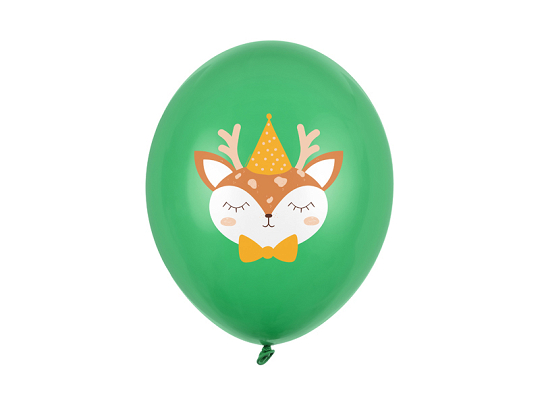 Balloons 30 cm, Deer, Pastel Emerald Green (1 pkt / 50 pc.)