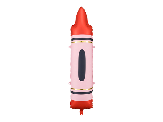 Crayons foil balloons, red, 23x104 cm