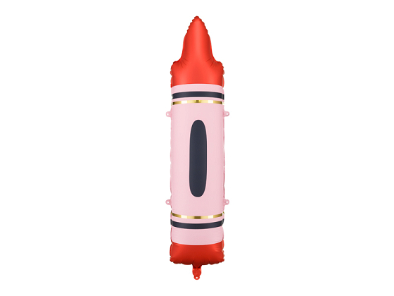 Crayons foil balloons, red, 23x104 cm