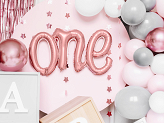 Foil balloon One, 66x37cm, rose gold
