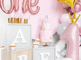 Foil balloon One, 66x37cm, rose gold