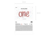 Foil balloon One, 66x37cm, rose gold