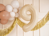 Foil Balloon Number ''9'', 72cm, beige