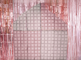Foil balloon curtain double-sided, light pink, 55 x 110 cm